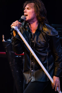 Joey Tempest, lead singer of Swedish rock band Europe, live at The Granada Theater in Lawrence, Kansas