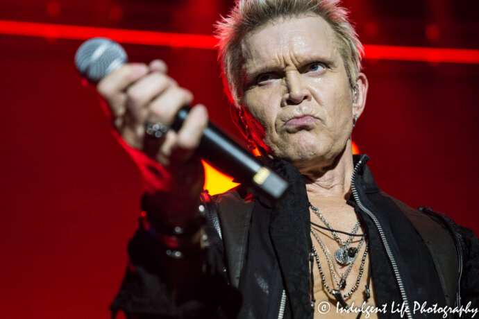 Billy Idol live in concert at Uptown Theater in Kansas City, MO on September 21, 2018.