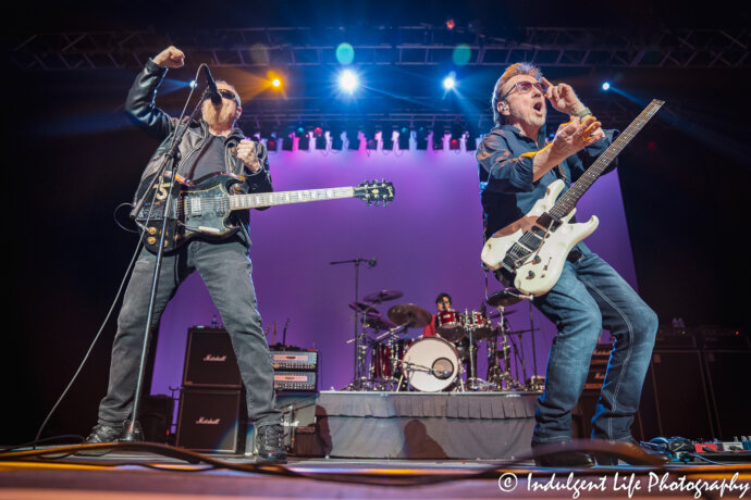 Blue Öyster Cult founders Eric Bloom and Buck Dharma live in concert with drummer Jules Radino at Ameristar Casino in Kansas City, MO on March 6, 2020.