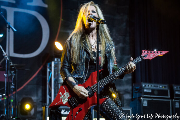 Rock guitarist Lita Ford live in concert at VooDoo Lounge inside of Harrah's Casino & Hotel in North Kansas City on August 17, 2018.