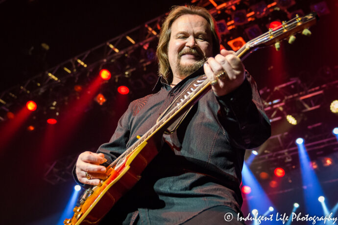 Country music artist Travis Tritt live in concert at Ameristar Casino's Star Pavilion in Kansas City, MO on April 27, 2018.