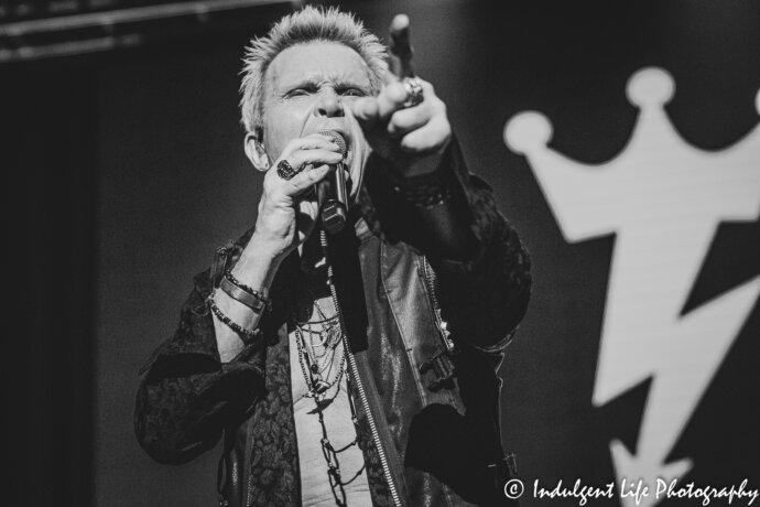 Billy Idol performing live at Uptown Theater in Kansas City, MO on September 21, 2018.